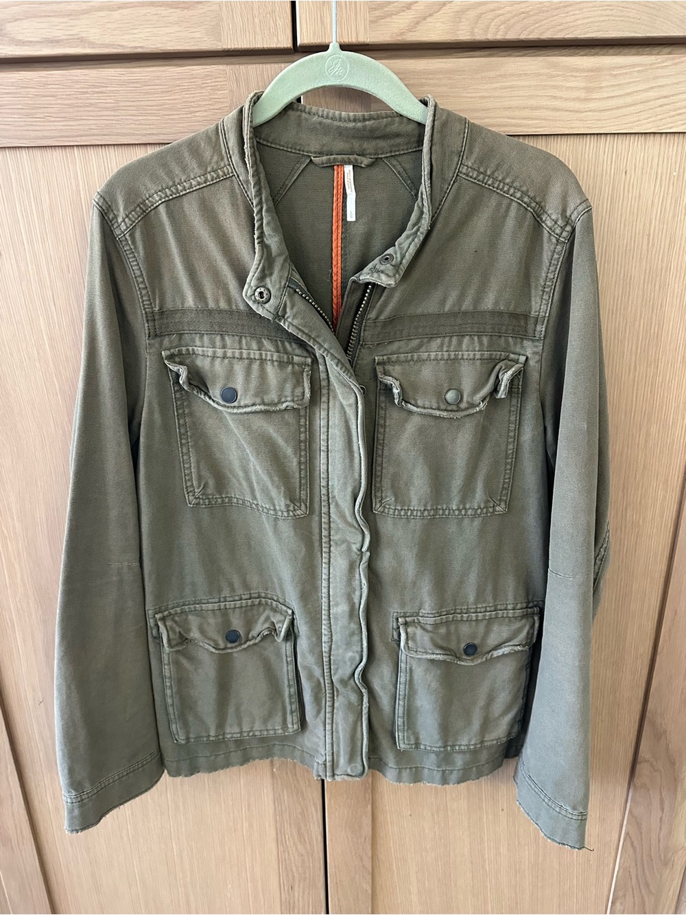 Free People Olive Green Utility Jacket Size L